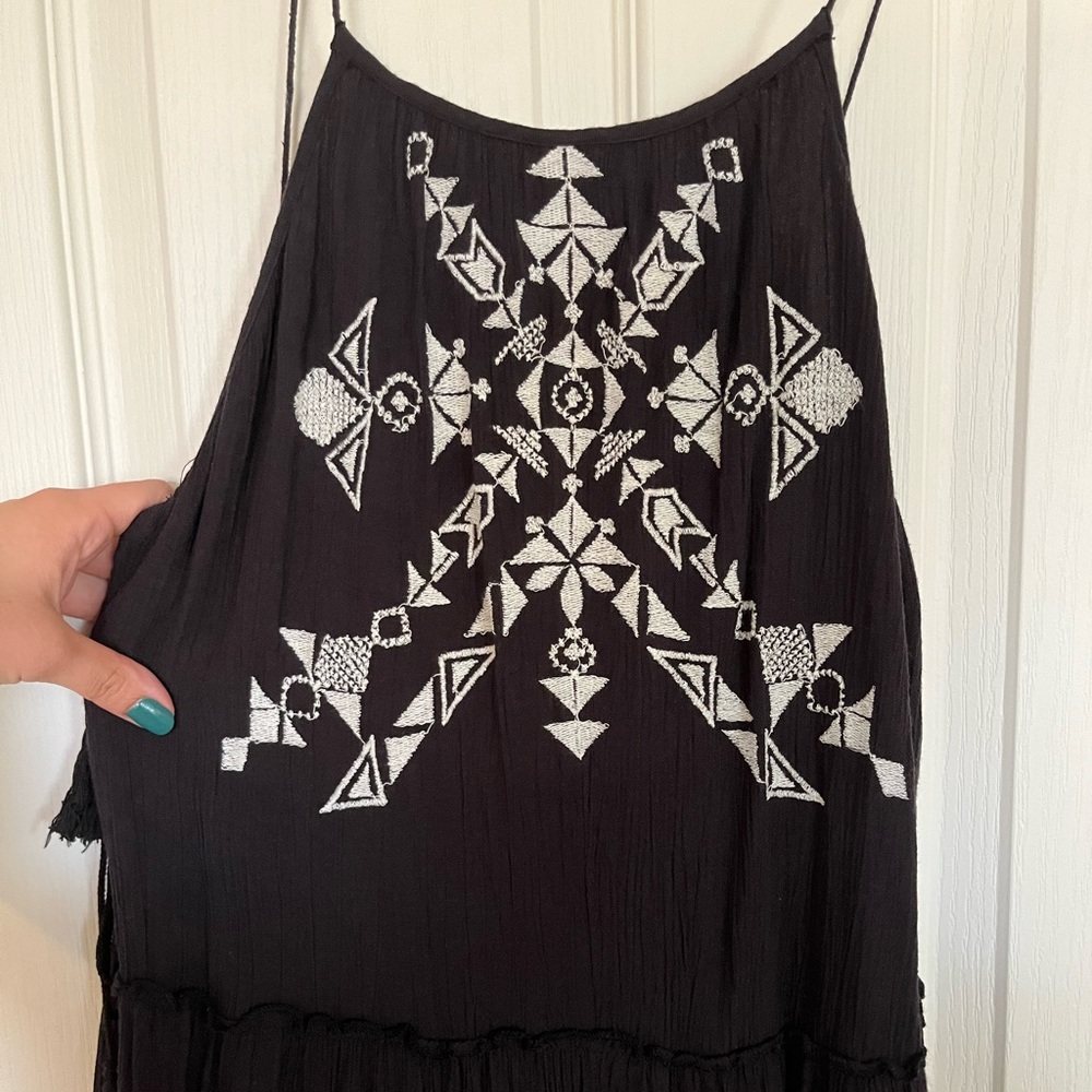 Ecoté black embroidered sundress size small - Picture 3 of 6